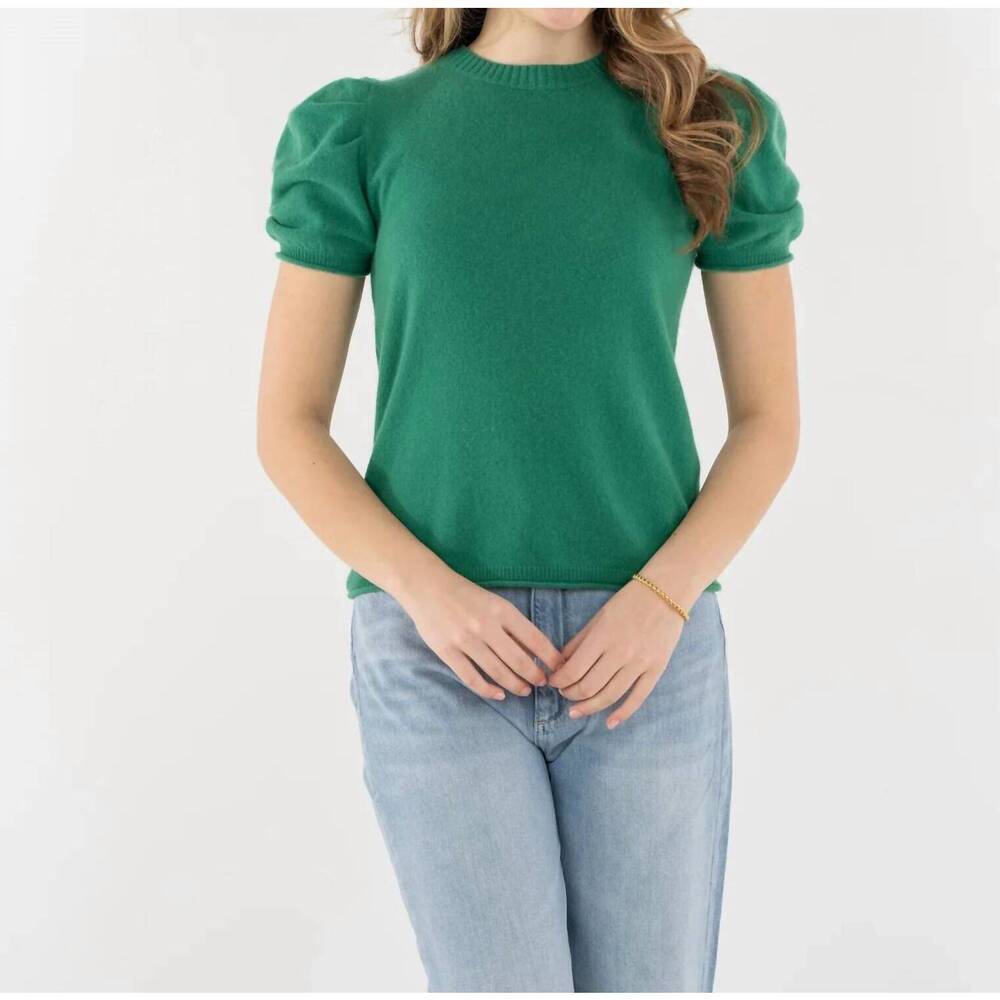 NEW EMILY MCCARTHY crewneck knit sweater in fairway